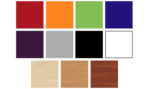 Swatches of all ColorWood Finishes